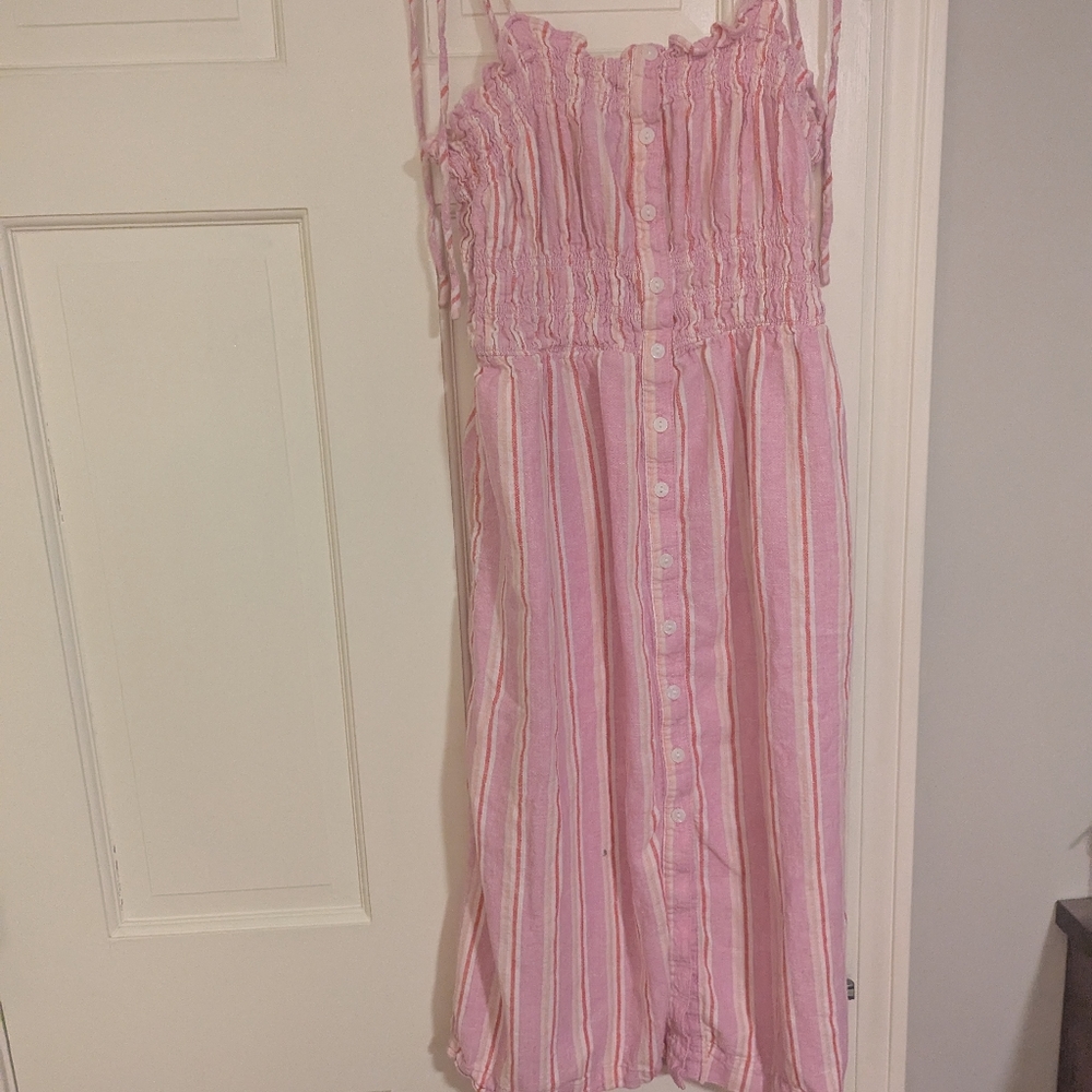 Universal Thread Pink Striped Tie strap Dress